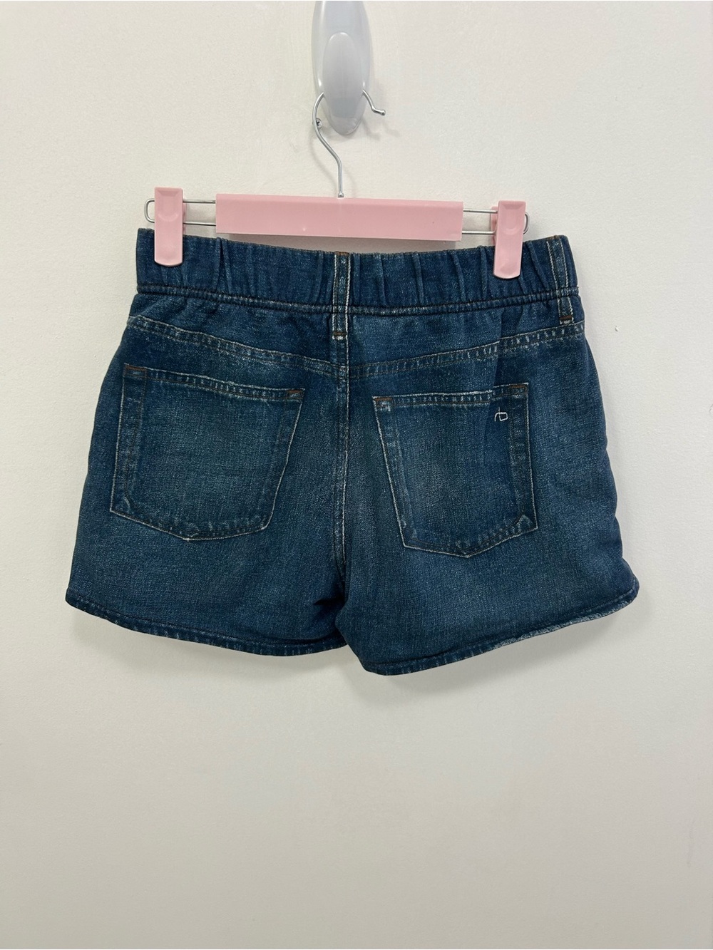rag & bone Miramar Indigo Denim Elastic-Waist Shorts with pockets - Picture 5 of 6